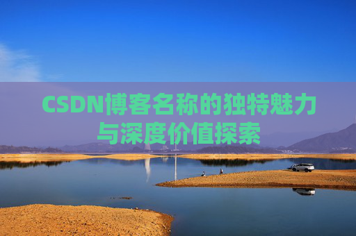 CSDN博客名称的独特魅力与深度价值探索